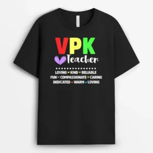 Funny VPK Teacher Voluntary Prekindergarten Back To School T-Shirt - Black