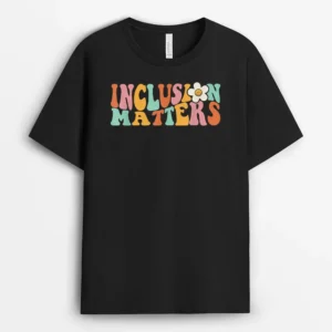 Gnoovy Vintage Inclusion Matters Special Education Teacher T-Shirt - Black