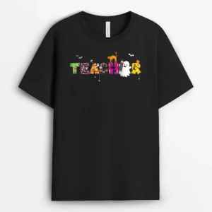 Halloween Teacher For Women Halloween Teaching T-Shirt - Black