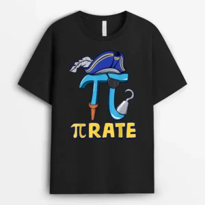 Happy Pi Day Pirate Kids Math Teachers Students Mathematics T-Shirt - Black