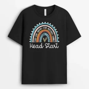 Head Start Rainbow Headstart Teacher First Day Of School Ver 1 T-Shirt - Black