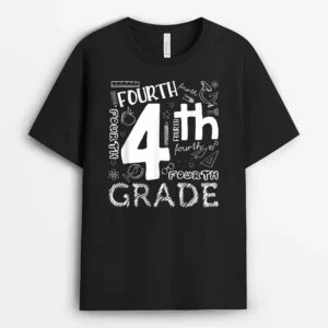 Hello 4th Grade Teacher Boys And Team Fourth Grade Girls T-Shirt - Black