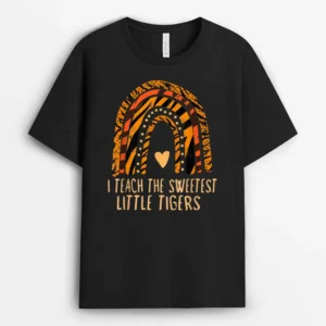 I Teach Sweetheart - I Teach The Sweetest Little Tigers T-Shirt - Black